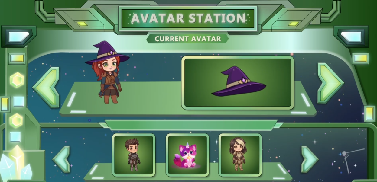 A look inside the Avatar Station, where children dress up their avatar
